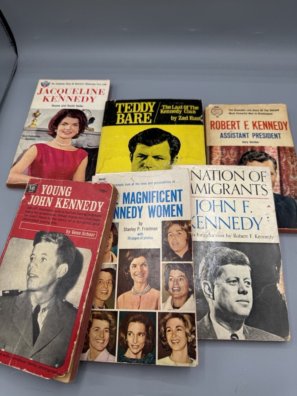 Vintage Kennedy Family Paperback Book Lot 6 JFK RFK Jackie Ted 1960s 1970s